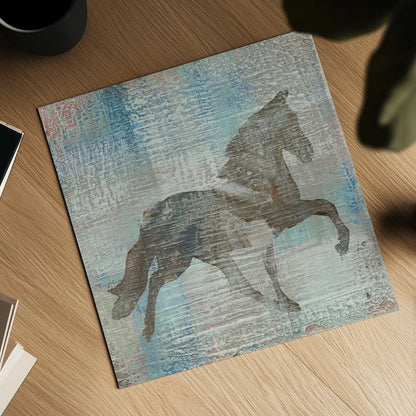 Cheval II Brown by Studio Mousseau. Shown as a detailed flat fine art print, highlighting archival giclee quality. Available as an archival giclee rolled canvas, fine art paper, or poster print. SKU 35991a.