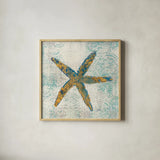 Coastal Beauty  I by Studio Mousseau. Shown in a natural wood glass frame for a timeless modern aesthetic. Available as an archival giclee rolled canvas, fine art paper, or poster print. SKU 13289a.