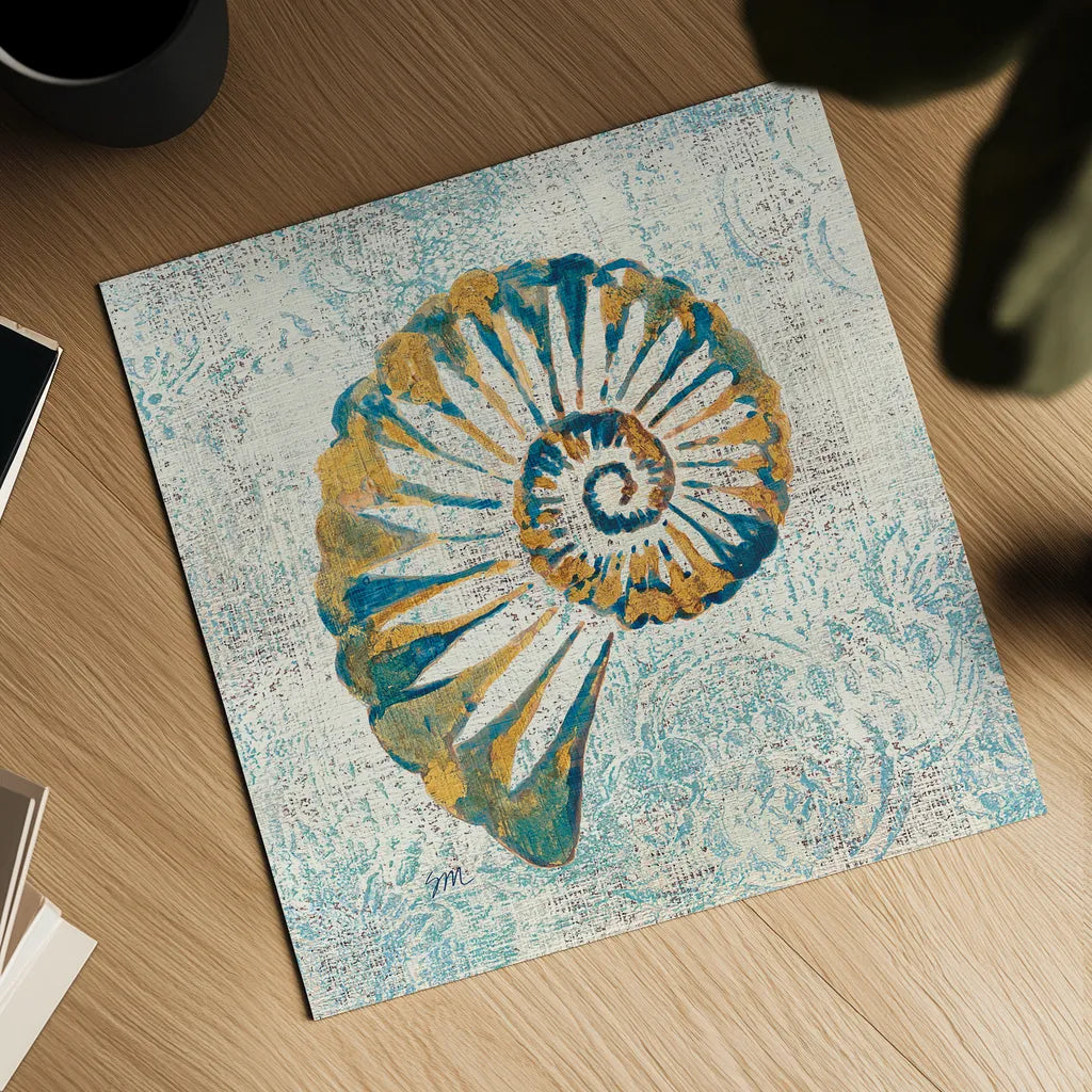 Coastal Beauty  II by Studio Mousseau. Shown as a detailed flat fine art print, highlighting archival giclee quality. Available as an archival giclee rolled canvas, fine art paper, or poster print. SKU 13290a.