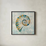 Coastal Beauty  II by Studio Mousseau. Shown in a sleek black glass frame for a contemporary gallery look. Available as an archival giclee rolled canvas, fine art paper, or poster print. SKU 13290a.