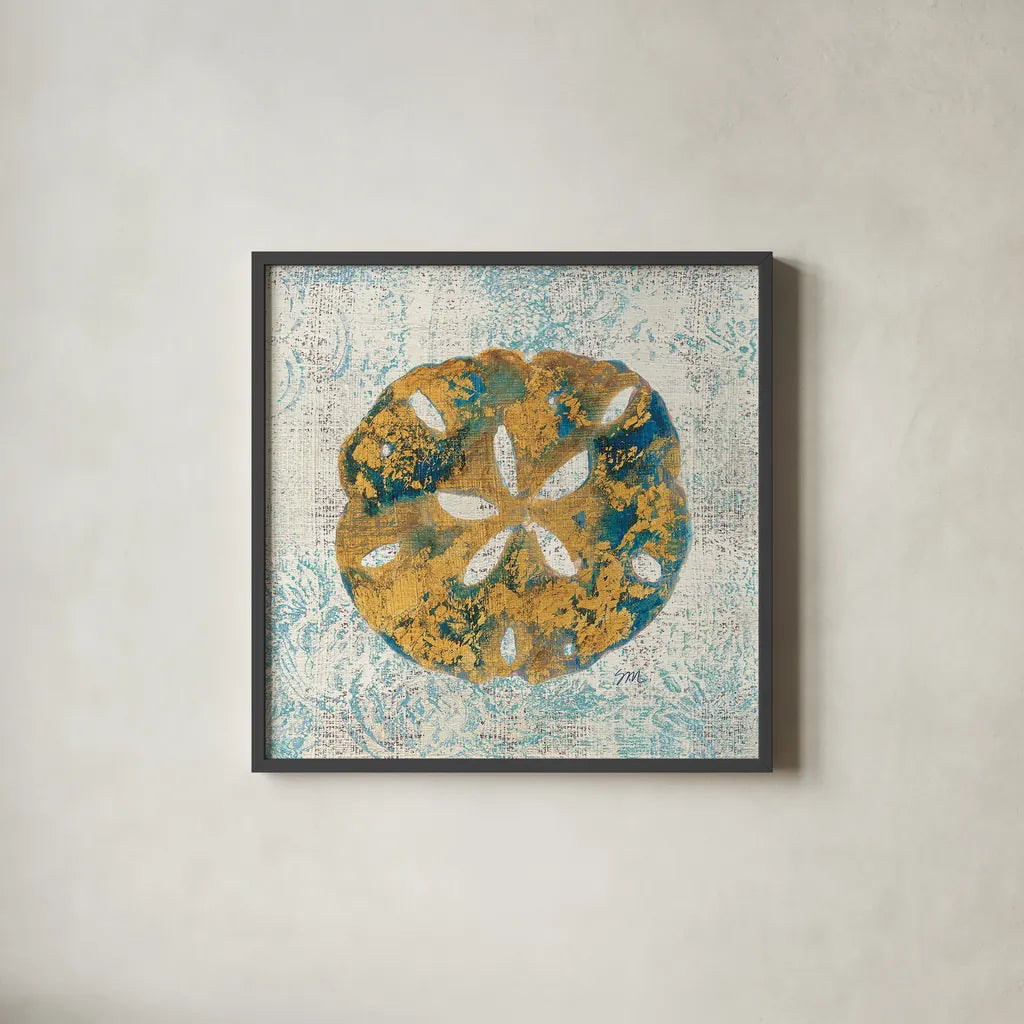 Coastal Beauty III by Studio Mousseau. Shown in a sleek black glass frame for a contemporary gallery look. Available as an archival giclee rolled canvas, fine art paper, or poster print. SKU 13291a.