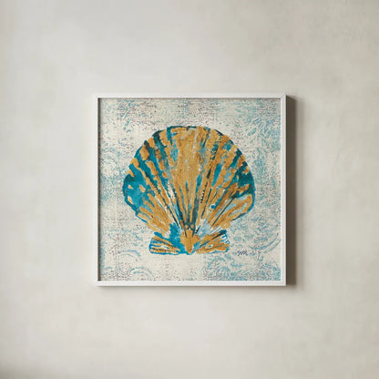 Coastal Beauty IV by Studio Mousseau. Shown in a crisp white glass frame for a clean and minimalist style. Available as an archival giclee rolled canvas, fine art paper, or poster print. SKU 13292a.