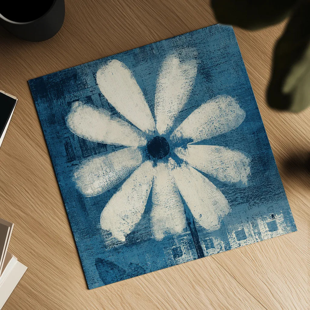 Daisy for Belinda Blue by Studio Mousseau. Shown as a detailed flat fine art print, highlighting archival giclee quality. Available as an archival giclee rolled canvas, fine art paper, or poster print. SKU 57129a.