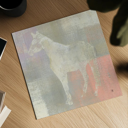 Dusk Pony by Studio Mousseau. Shown as a detailed flat fine art print, highlighting archival giclee quality. Available as an archival giclee rolled canvas, fine art paper, or poster print. SKU 32508a.