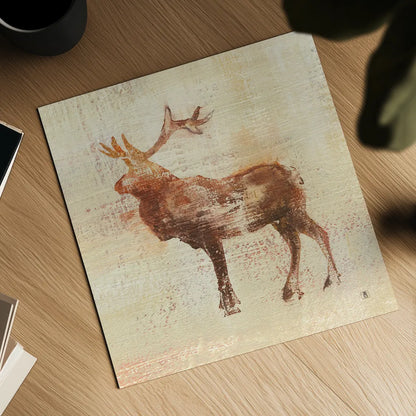 Elk Study by Studio Mousseau. Shown as a detailed flat fine art print, highlighting archival giclee quality. Available as an archival giclee rolled canvas, fine art paper, or poster print. SKU 32509a.