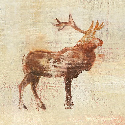 Elk Study v2 by Studio Mousseau. SKU 34186a. Archival Giclee Fine art print for wall decor.