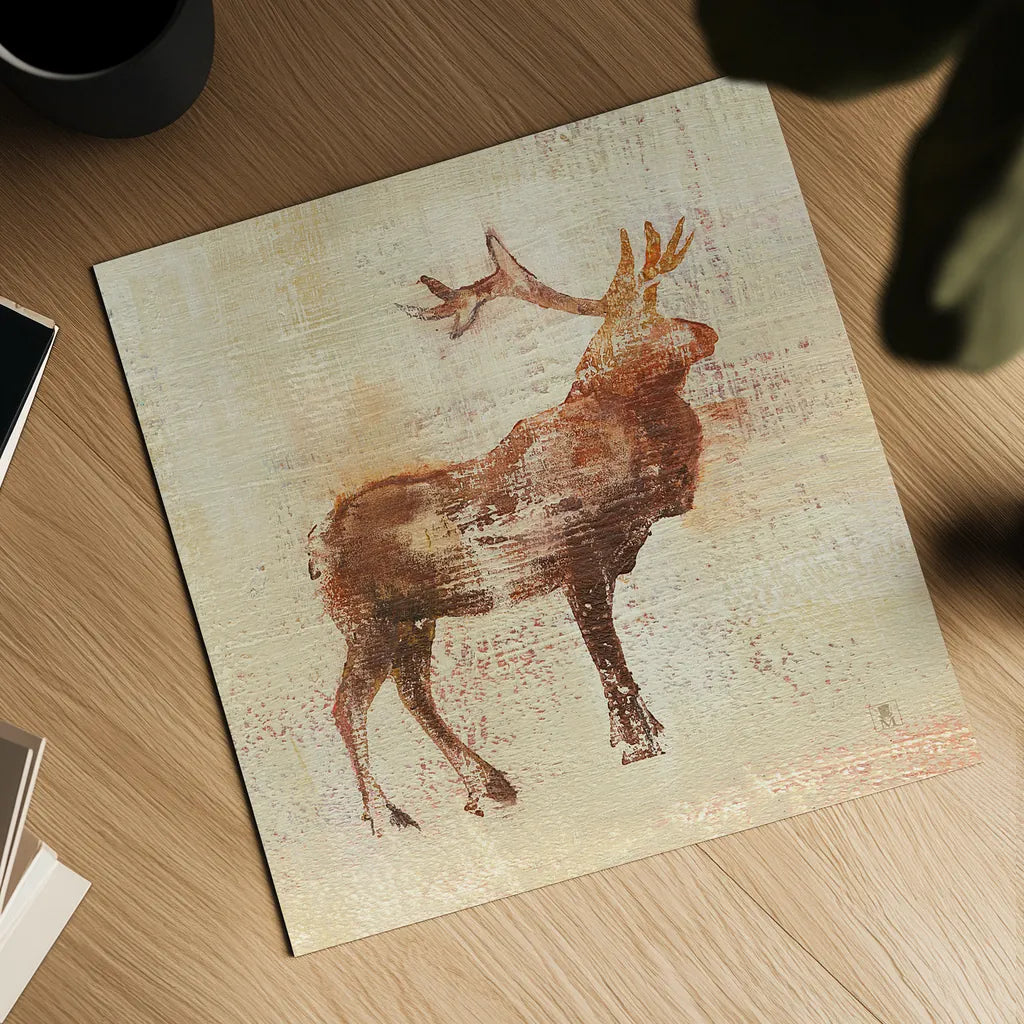 Elk Study v2 by Studio Mousseau. Shown as a detailed flat fine art print, highlighting archival giclee quality. Available as an archival giclee rolled canvas, fine art paper, or poster print. SKU 34186a.