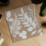 Leaves of Inspiration III Neutral by Studio Mousseau. Shown as a detailed flat fine art print, highlighting archival giclee quality. Available as an archival giclee rolled canvas, fine art paper, or poster print. SKU 77403a.