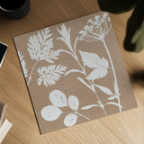 Leaves of Inspiration IV Neutral by Studio Mousseau. Shown as a detailed flat fine art print, highlighting archival giclee quality. Available as an archival giclee rolled canvas, fine art paper, or poster print. SKU 77404a.