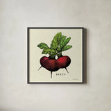 Linen Vegetable I v2 by Studio Mousseau. Shown in a sleek black glass frame for a contemporary gallery look. Available as an archival giclee rolled canvas, fine art paper, or poster print. SKU 39373a.