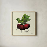 Linen Vegetable I v2 by Studio Mousseau. Shown in a natural wood glass frame for a timeless modern aesthetic. Available as an archival giclee rolled canvas, fine art paper, or poster print. SKU 39373a.