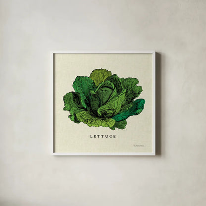 Linen Vegetable II v2 by Studio Mousseau. Shown in a crisp white glass frame for a clean and minimalist style. Available as an archival giclee rolled canvas, fine art paper, or poster print. SKU 39374a.