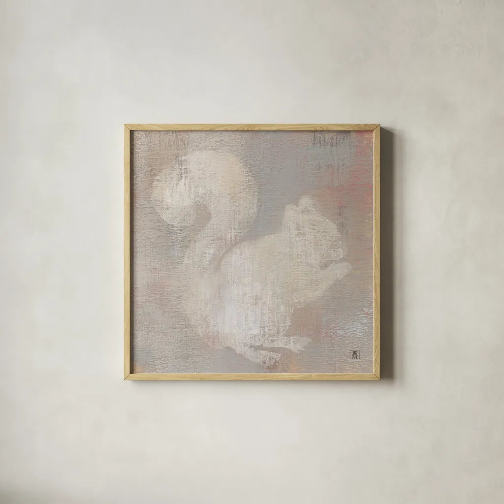 Lodge Fauna I by Studio Mousseau. Shown in a natural wood glass frame for a timeless modern aesthetic. Available as an archival giclee rolled canvas, fine art paper, or poster print. SKU 31841a.