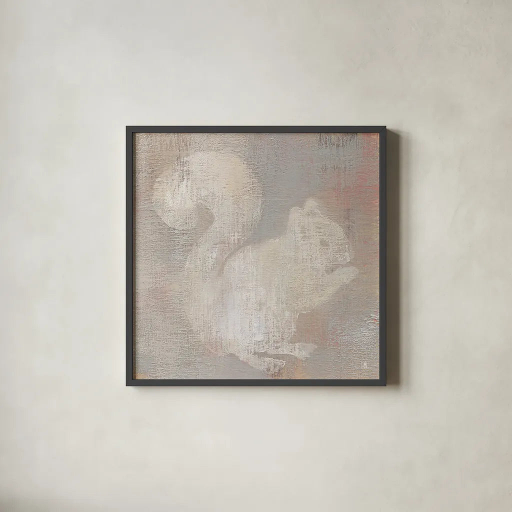Lodge Fauna I v2 by Studio Mousseau. Shown in a sleek black glass frame for a contemporary gallery look. Available as an archival giclee rolled canvas, fine art paper, or poster print. SKU 31871a.