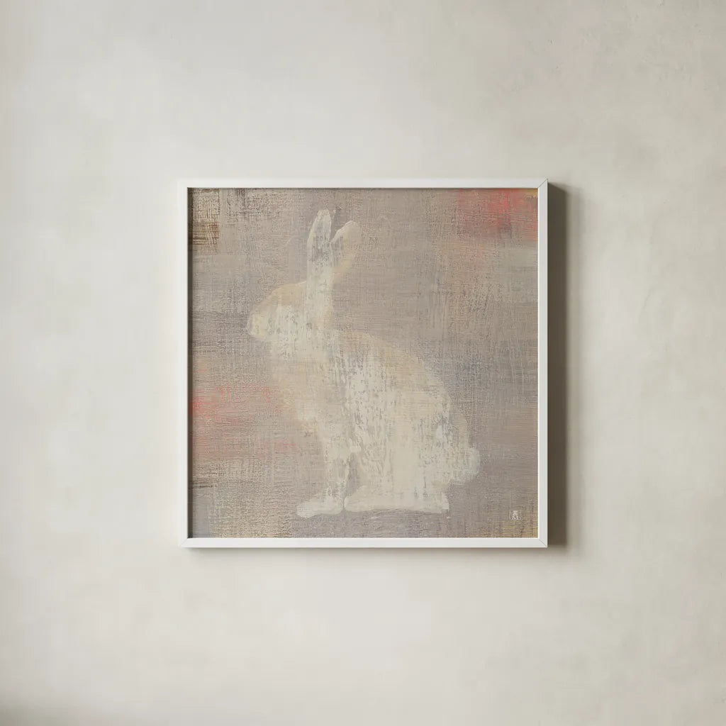 Lodge Fauna II FB by Studio Mousseau. Shown in a crisp white glass frame for a clean and minimalist style. Available as an archival giclee rolled canvas, fine art paper, or poster print. SKU 32108a.