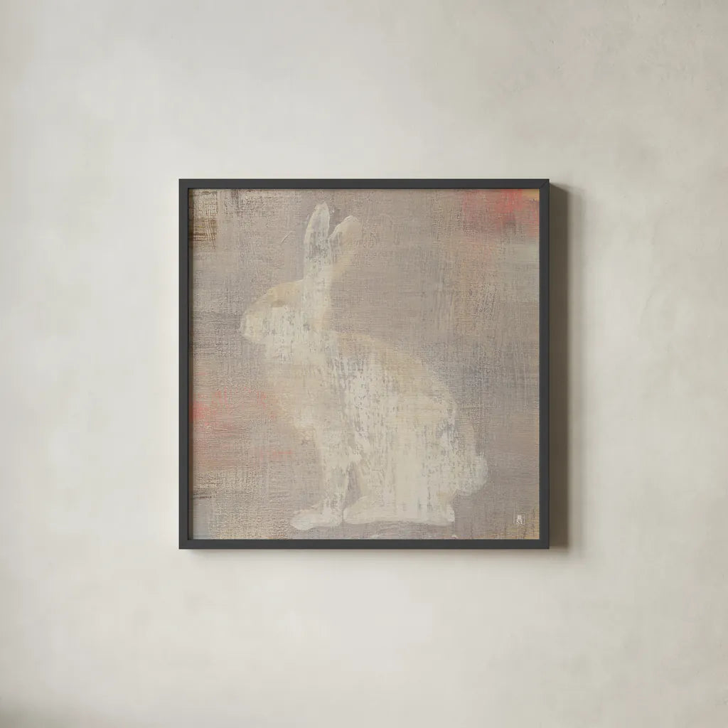 Lodge Fauna II v2 by Studio Mousseau. Shown in a sleek black glass frame for a contemporary gallery look. Available as an archival giclee rolled canvas, fine art paper, or poster print. SKU 31872a.