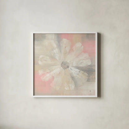 Nimbus Bloom I by Studio Mousseau. Shown in a crisp white glass frame for a clean and minimalist style. Available as an archival giclee rolled canvas, fine art paper, or poster print. SKU 35881a.