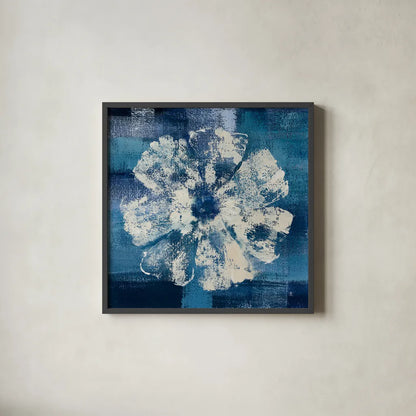 Ocean Bloom I by Studio Mousseau. Shown in a sleek black glass frame for a contemporary gallery look. Available as an archival giclee rolled canvas, fine art paper, or poster print. SKU 35883a.