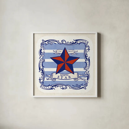 On the Coast Border IV by Studio Mousseau. Shown in a crisp white glass frame for a clean and minimalist style. Available as an archival giclee rolled canvas, fine art paper, or poster print. SKU 25495a.