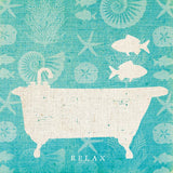 Pacific Bath I by Studio Mousseau. SKU 27198a. Archival Giclee Fine art print for wall decor.