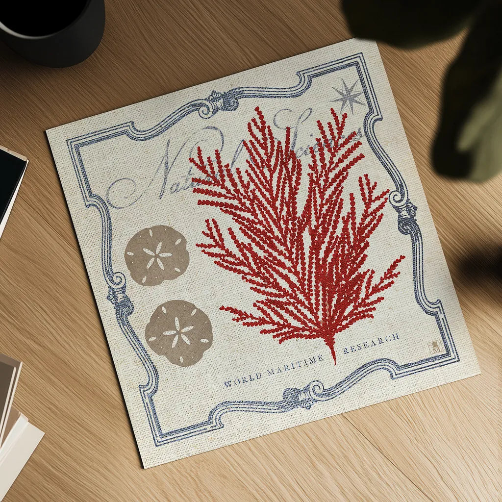 Pacific Sea Fern by Studio Mousseau. Shown as a detailed flat fine art print, highlighting archival giclee quality. Available as an archival giclee rolled canvas, fine art paper, or poster print. SKU 12659a.