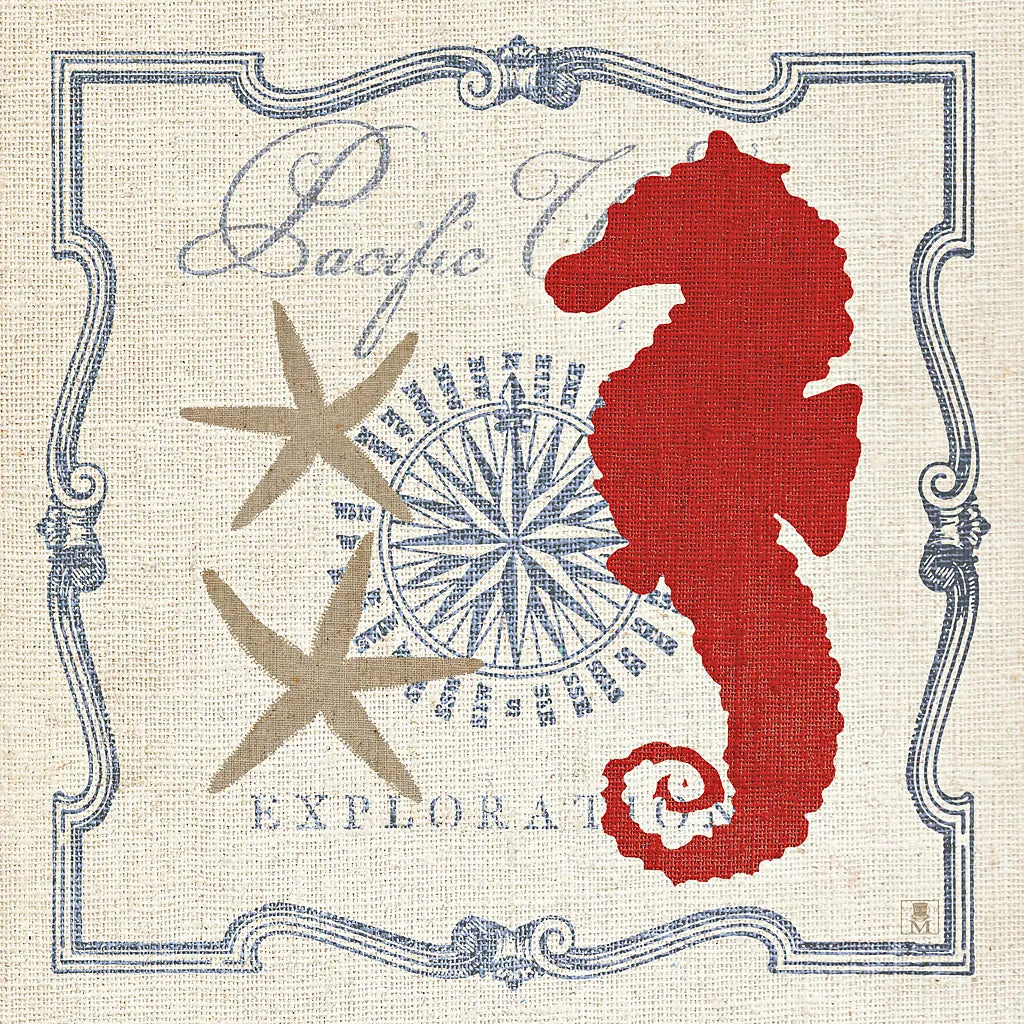 Pacific Seahorse by Studio Mousseau. SKU 12660a. Archival Giclee Fine art print for wall decor.