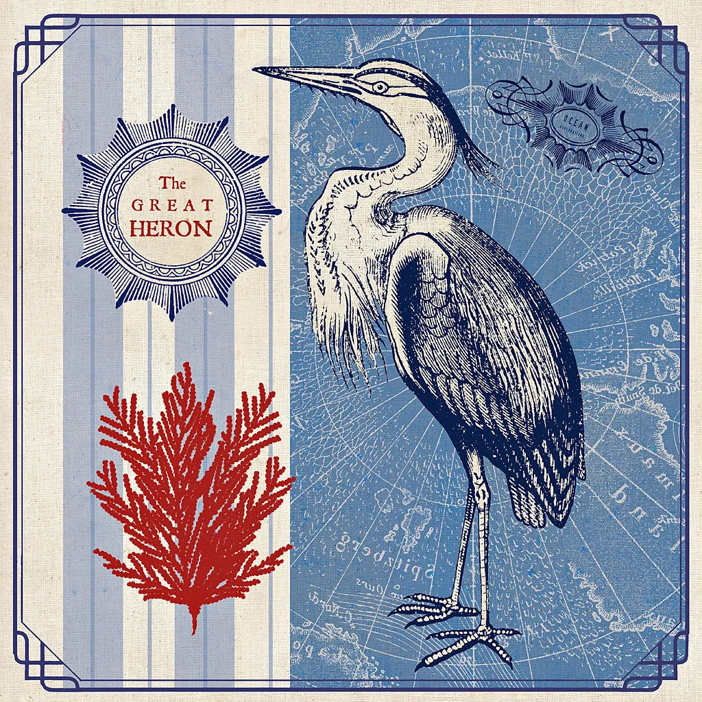 Sea Bird IV by Studio Mousseau. SKU 24706a. Archival Giclee Fine art print for wall decor.