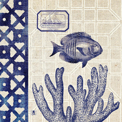 Sea Shore Square I by Studio Mousseau. SKU 11521a. Archival Giclee Fine art print for wall decor.