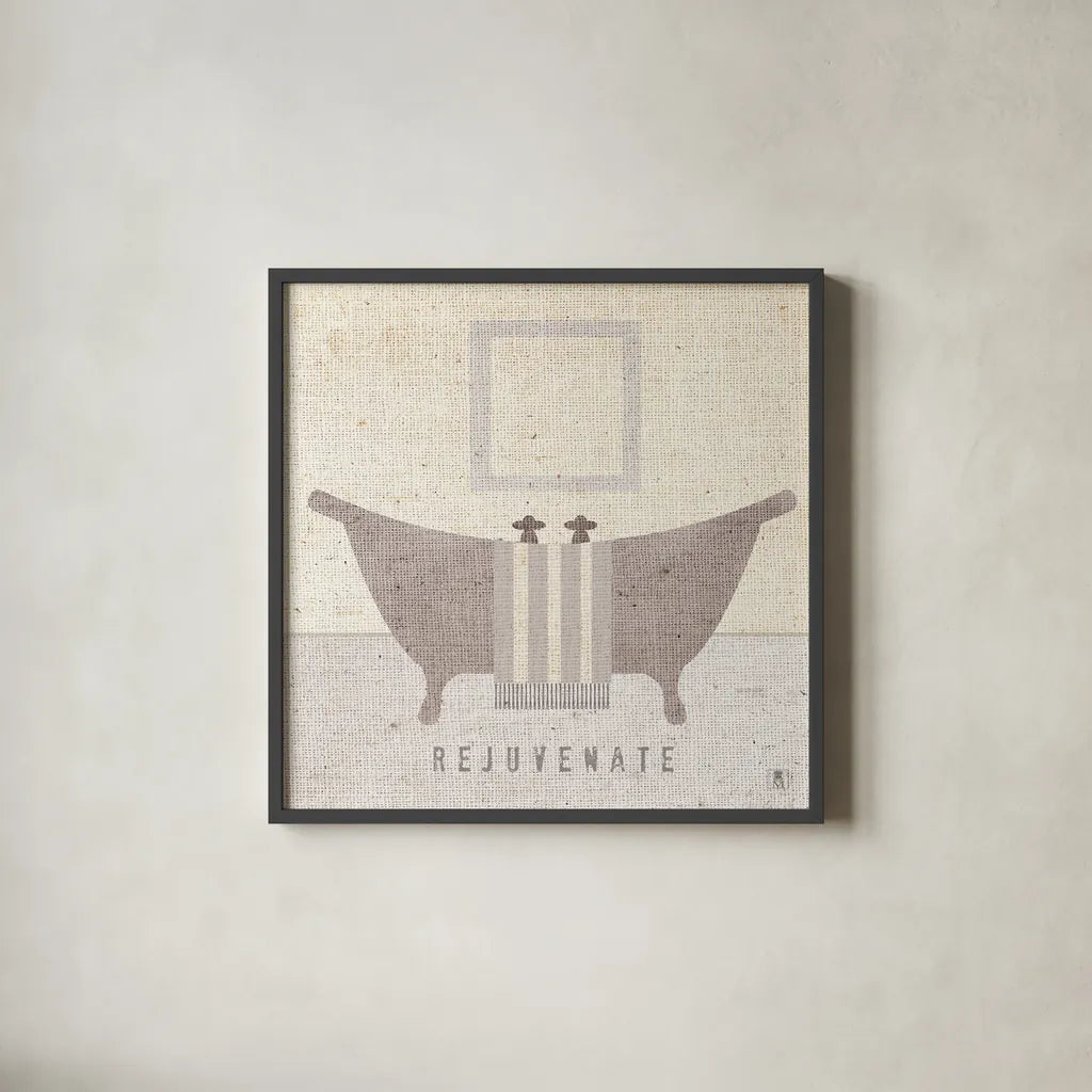 Soft Cleanse I by Studio Mousseau. Shown in a sleek black glass frame for a contemporary gallery look. Available as an archival giclee rolled canvas, fine art paper, or poster print. SKU 31382a.