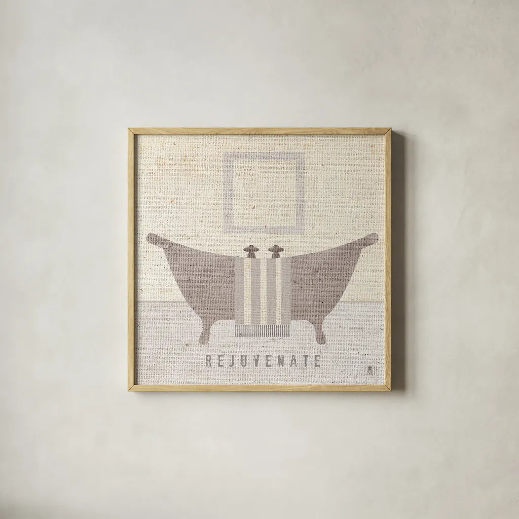 Soft Cleanse I by Studio Mousseau. Shown in a natural wood glass frame for a timeless modern aesthetic. Available as an archival giclee rolled canvas, fine art paper, or poster print. SKU 31382a.