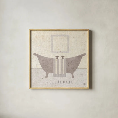 Soft Cleanse I by Studio Mousseau. Shown in a natural wood glass frame for a timeless modern aesthetic. Available as an archival giclee rolled canvas, fine art paper, or poster print. SKU 31382a.