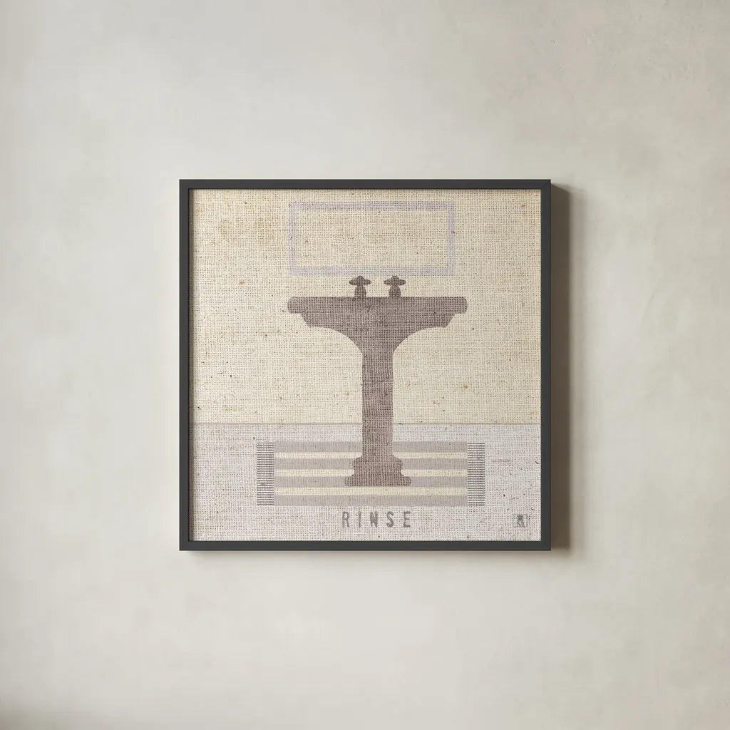 Soft Cleanse II by Studio Mousseau. Shown in a sleek black glass frame for a contemporary gallery look. Available as an archival giclee rolled canvas, fine art paper, or poster print. SKU 31383a.