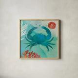 Under the Sea III by Studio Mousseau. Shown in a natural wood glass frame for a timeless modern aesthetic. Available as an archival giclee rolled canvas, fine art paper, or poster print. SKU 34639a.
