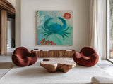 Under the Sea III by Studio Mousseau. Shown as extra-large giant wall art in a modern living room. Available as an archival giclee rolled canvas, fine art paper, or poster print. SKU 34639a.