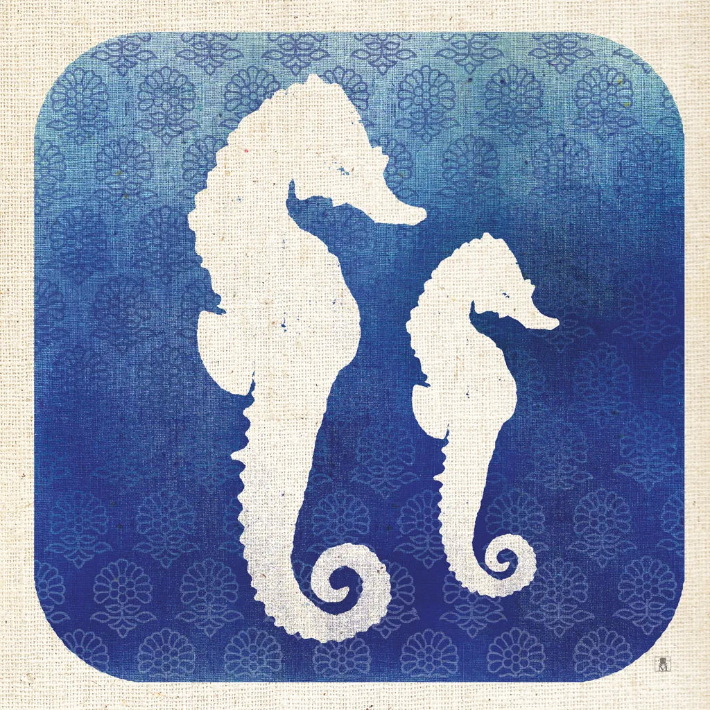 Watermark Seahorse by Studio Mousseau. SKU 25971a. Archival Giclee Fine art print for wall decor.