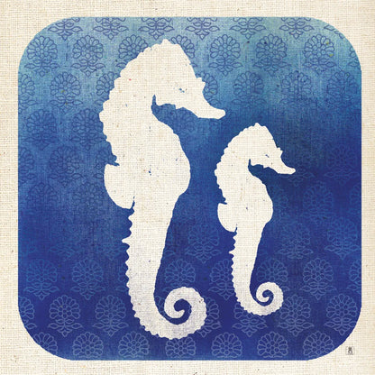 Watermark Seahorse by Studio Mousseau. SKU 25971a. Archival Giclee Fine art print for wall decor.