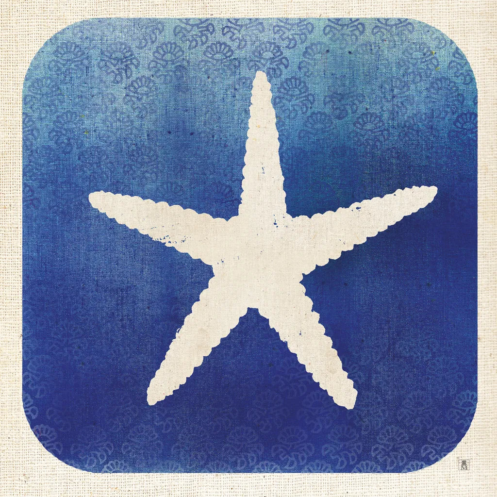Watermark Starfish by Studio Mousseau. SKU 25972a. Archival Giclee Fine art print for wall decor.