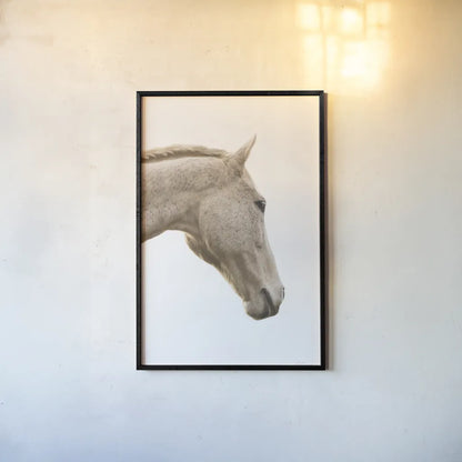 A Horse Named Lady I by Sue Schlabach. shown as a paper print in a black flame. Available as a archival giclee rolled canvas, fine art paper, or poster print. SKU 72125h.