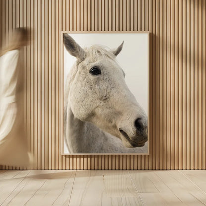 A Horse Named Lady II by Sue Schlabach. shown as over sized large wall art. Available as an archival giclee rolled canvas, fine art paper, or poster print. SKU 72126h.