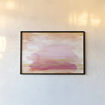 A Rosy View by Sue Schlabach. shown as a paper print in a black flame. Available as a archival giclee rolled canvas, fine art paper, or poster print. SKU 66474i.