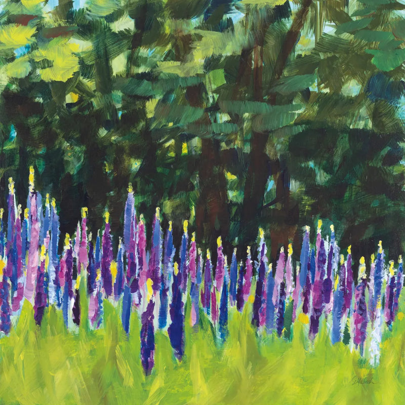 A Year of Lupines by Sue Schlabach. SKU 88563a. Archival Giclee Fine art print for wall decor.