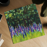 A Year of Lupines by Sue Schlabach. Shown as a detailed flat fine art print, highlighting archival giclee quality. Available as an archival giclee rolled canvas, fine art paper, or poster print. SKU 88563a.