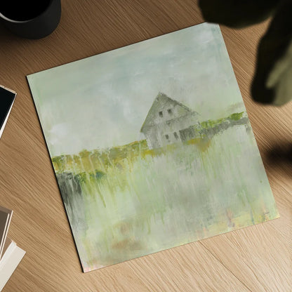 Across the Fields Neutral by Sue Schlabach. Shown as a detailed flat fine art print, highlighting archival giclee quality. Available as an archival giclee rolled canvas, fine art paper, or poster print. SKU 52886a.