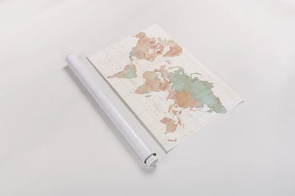 Across the World v3 by Sue Schlabach. shown as a rolled paper print. Available as archival giclee rolled canvas, fine art paper, or poster print. SKU 38256i.