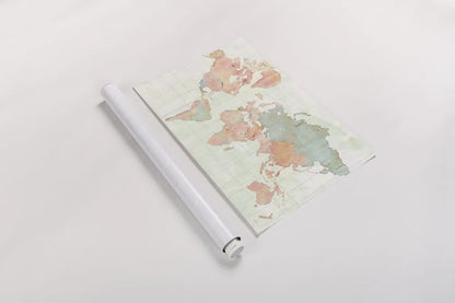 Across the World v4 by Sue Schlabach. shown as a rolled paper print. Available as archival giclee rolled canvas, fine art paper, or poster print. SKU 38257i.