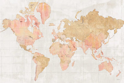 Across the World v5 Champagne by Sue Schlabach. SKU 43002i. Archival Giclee Fine art print for wall decor.