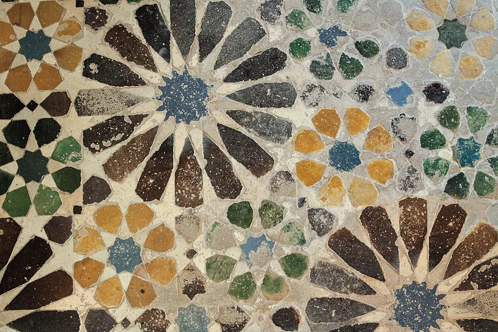 Alhambra Tile I by Sue Schlabach. SKU 22051i. Archival Giclee Fine art print for wall decor.