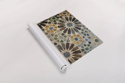 Alhambra Tile I by Sue Schlabach. shown as a rolled paper print. Available as archival giclee rolled canvas, fine art paper, or poster print. SKU 22051i.
