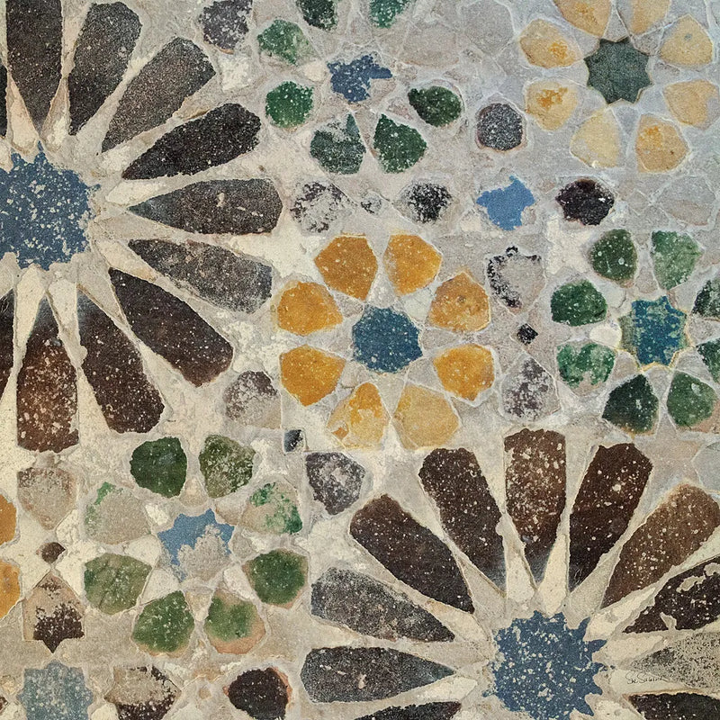 Alhambra Tile II by Sue Schlabach. SKU 22052a. Archival Giclee Fine art print for wall decor.