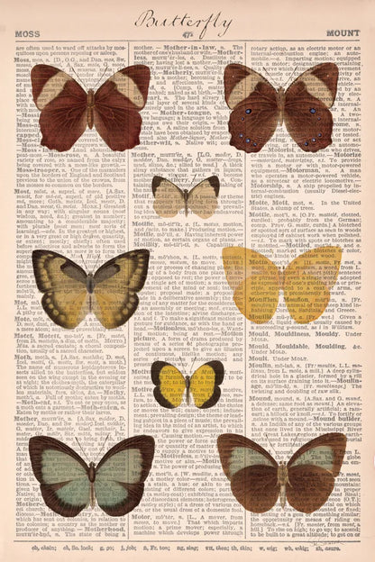 American Butterflies II by Sue Schlabach. SKU 68219h. Archival Giclee Fine art print for wall decor.